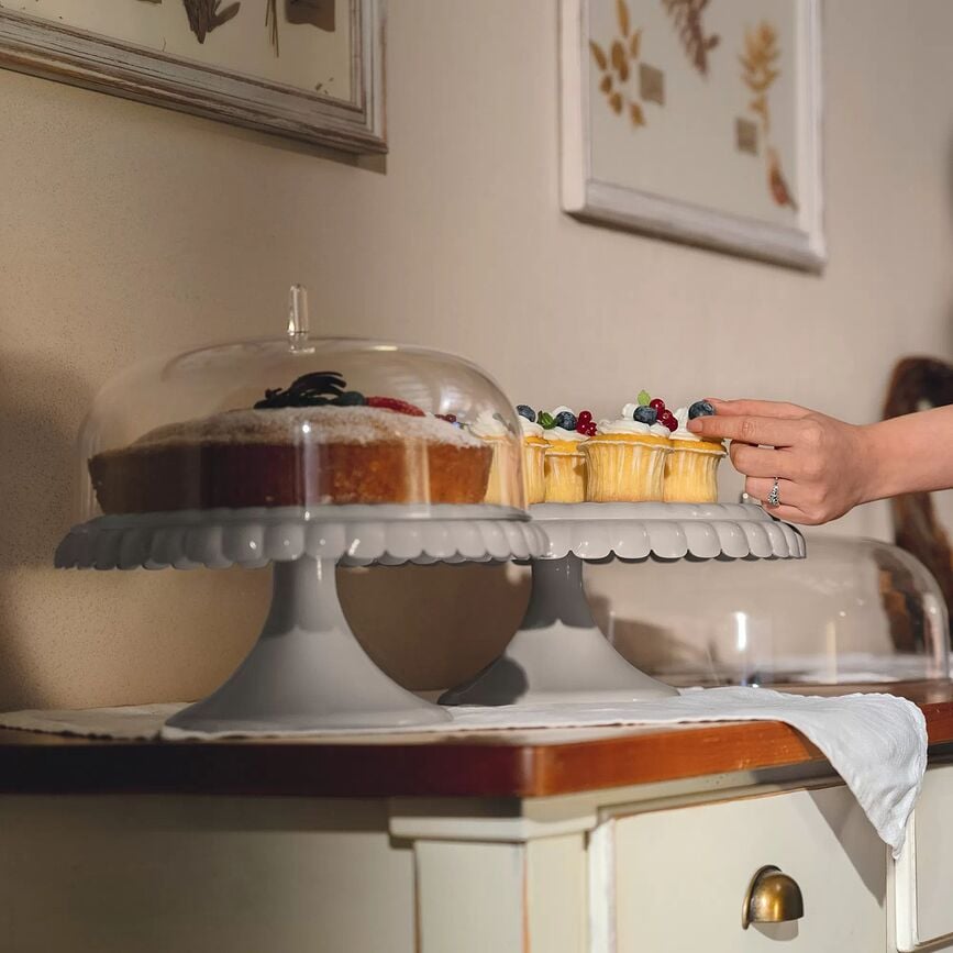 Expositor de Pasteles de niveles Tiffany, transparente