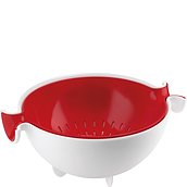 Spin&Drain Kitchen Active Design Bowl with colander red