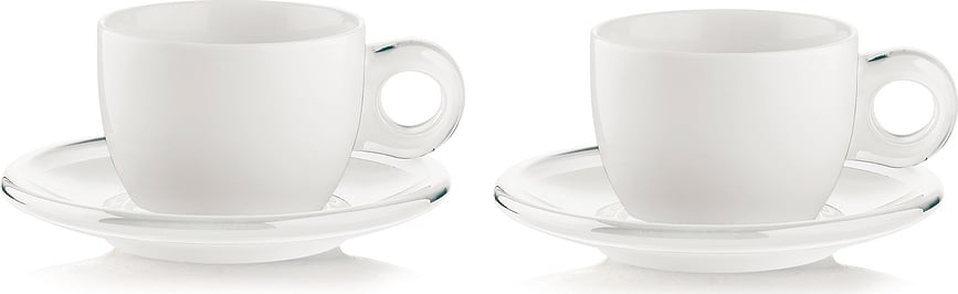 Tazas de Capuchino Gocce, color arena, Pack de 2