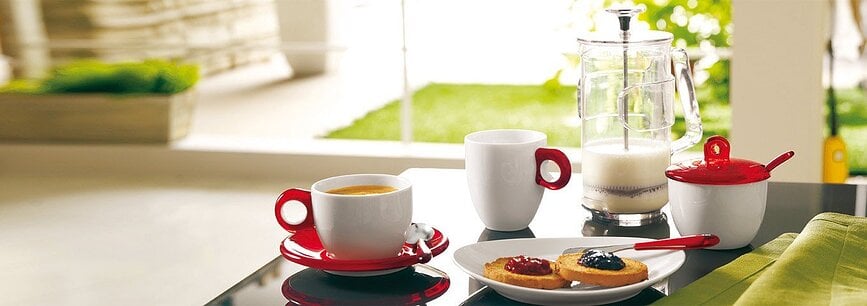 Tazas de Capuchino Gocce, color arena, Pack de 2