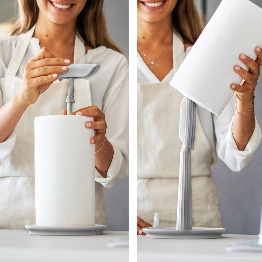 Tierra Βάση για ρολό κουζίνας με λαβή, μπεζ