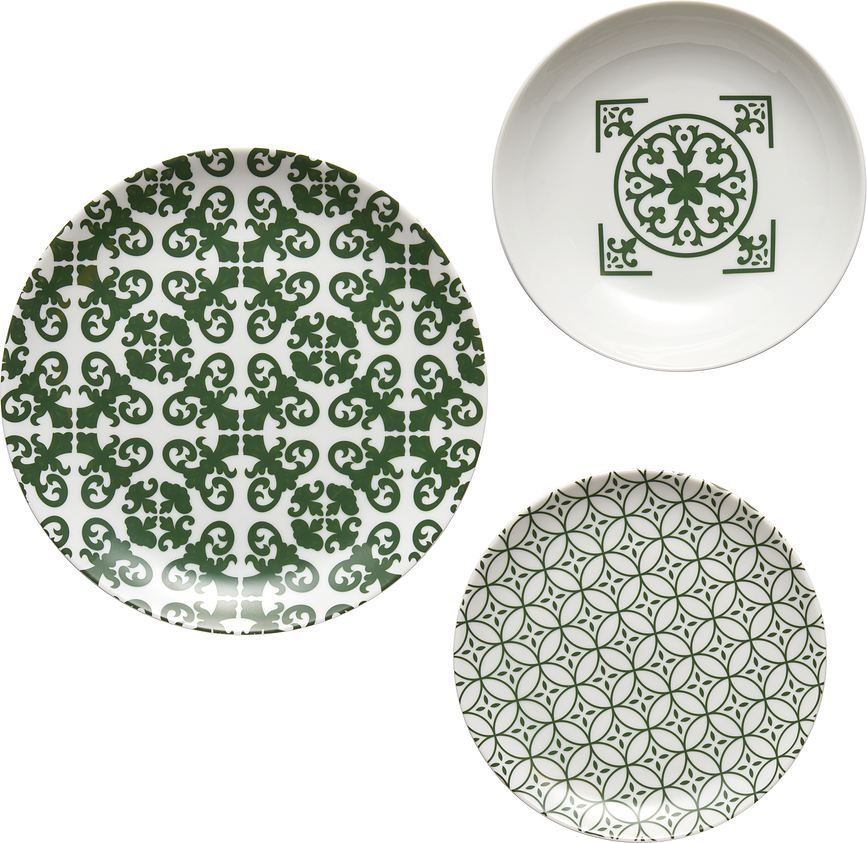 Tiffany Service de table, vert, Service 18 pièces