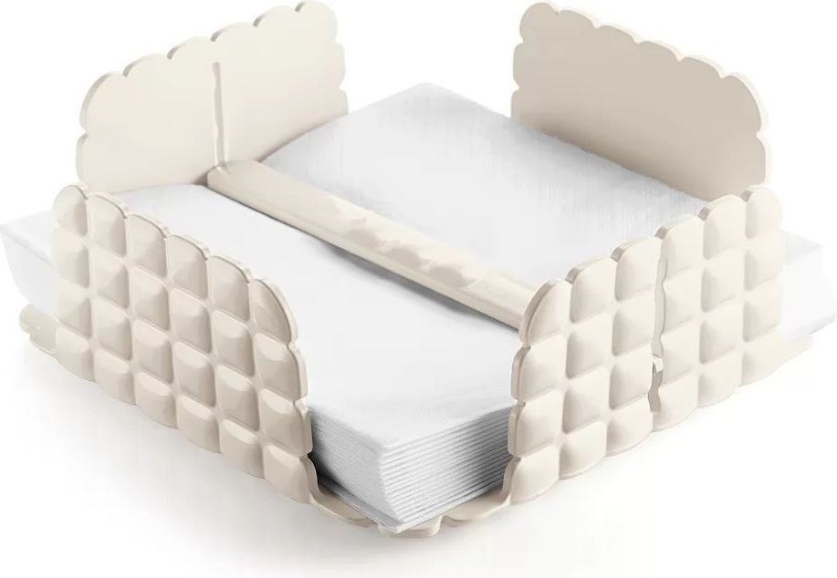 Tiffany Serviettenhalter quadratisch milchweiß