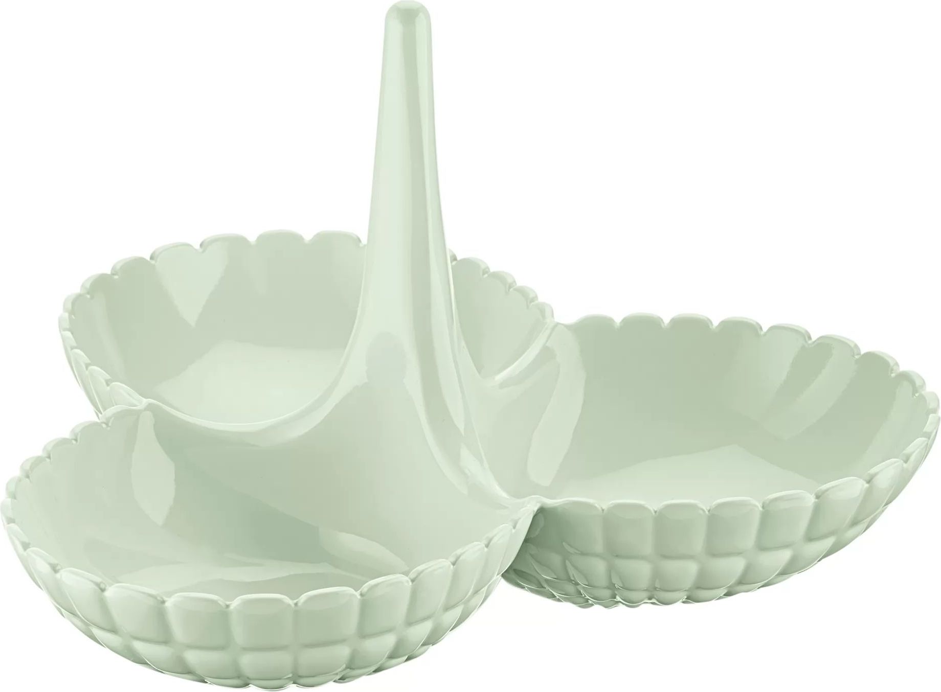 Tiffany Snack-Schale pistaziengrün dreifach