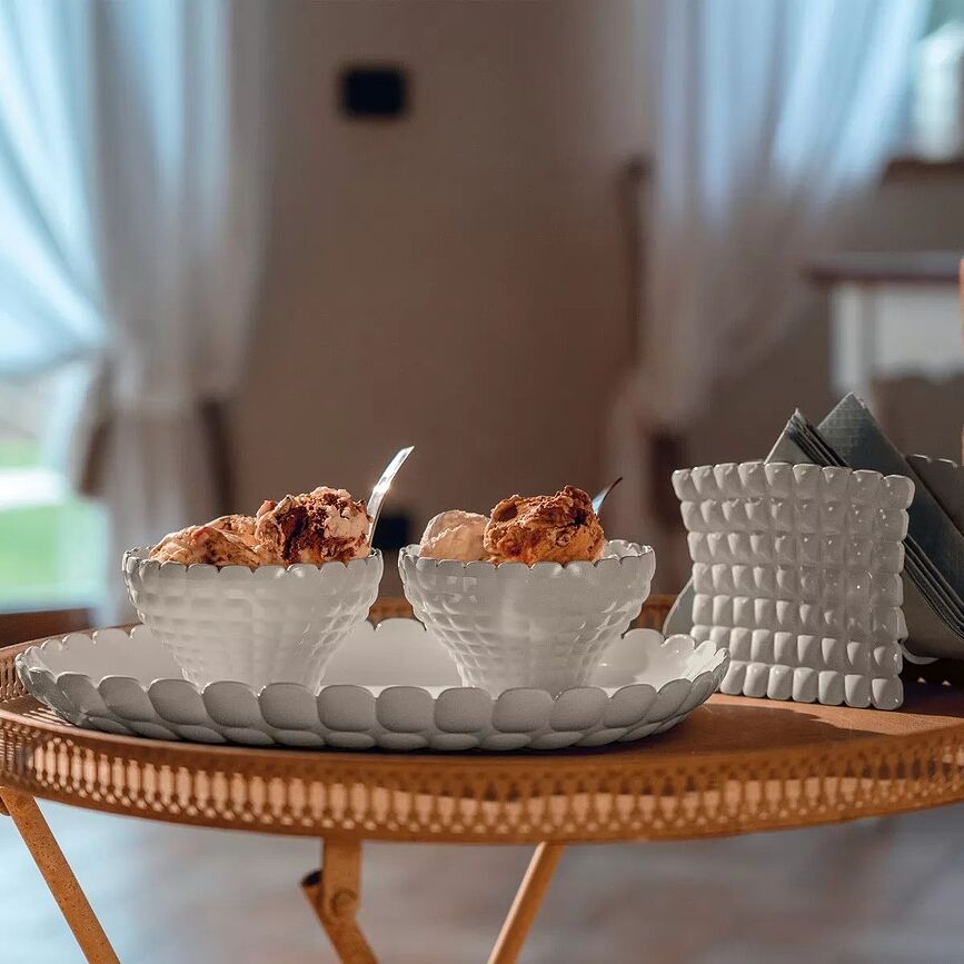 Tiffany Zdjelica desertna antracitna