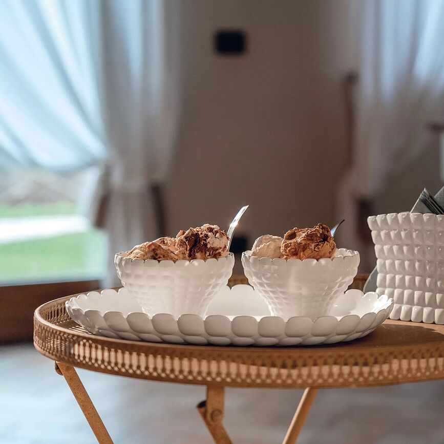 Tiffany Zdjelica desertna antracitna