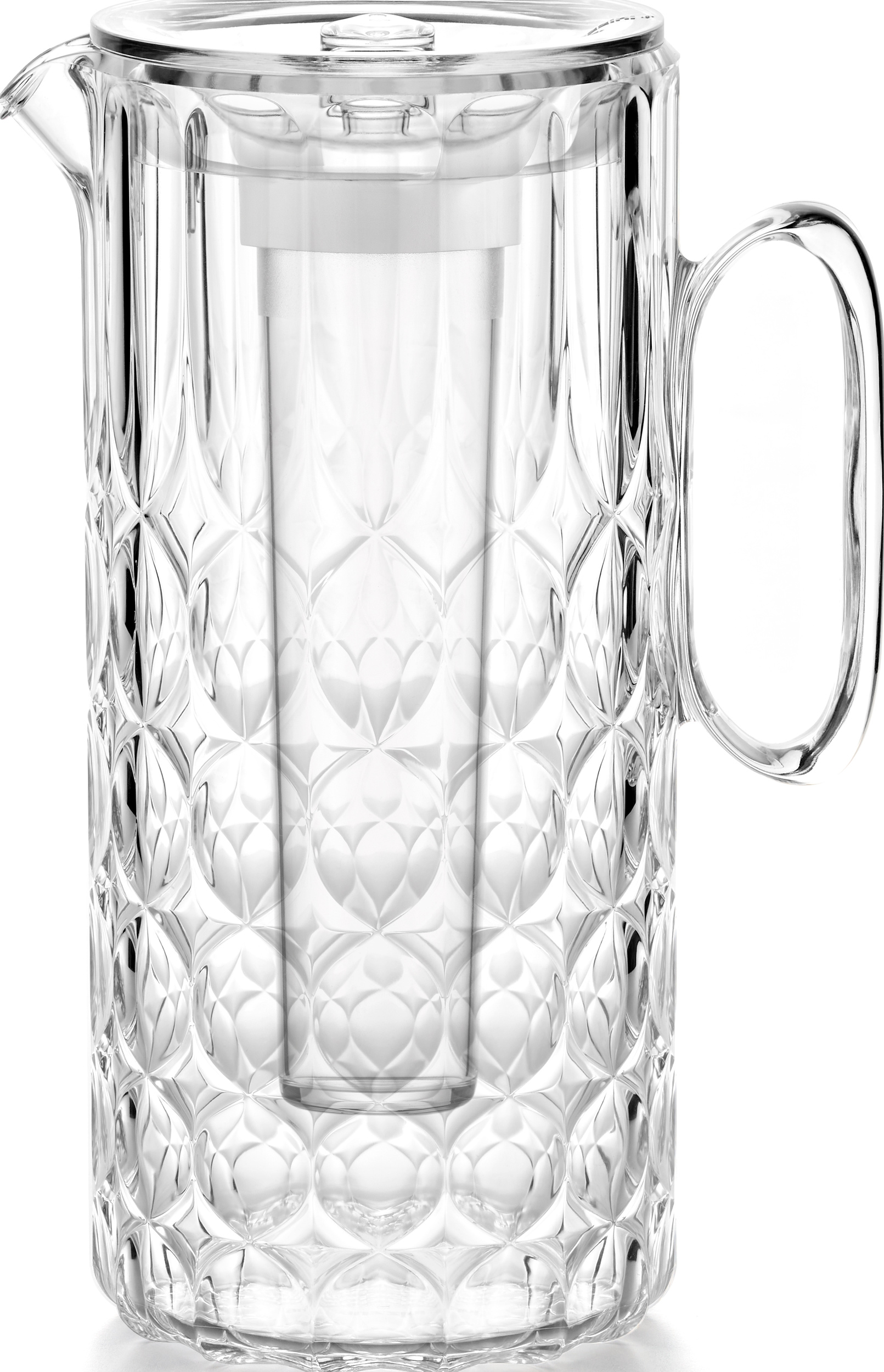 Vanity Kanne transparent mit Fruchteinsatz