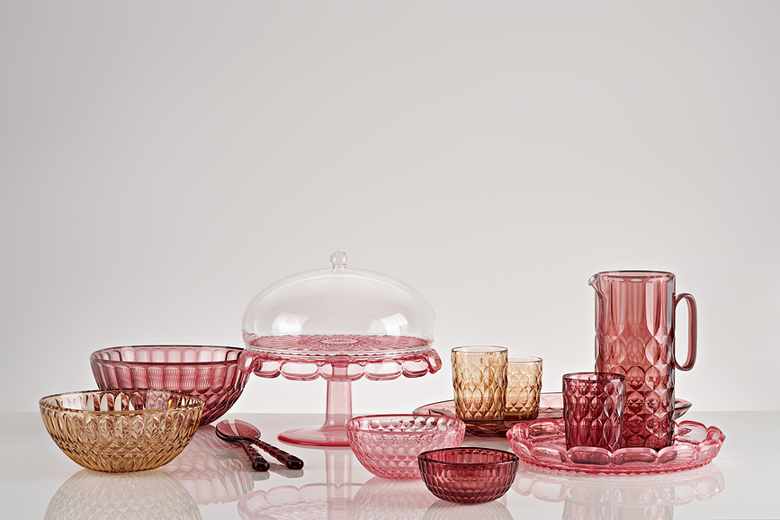 Vanity Plateau ovale, 45 cm, rose violacé