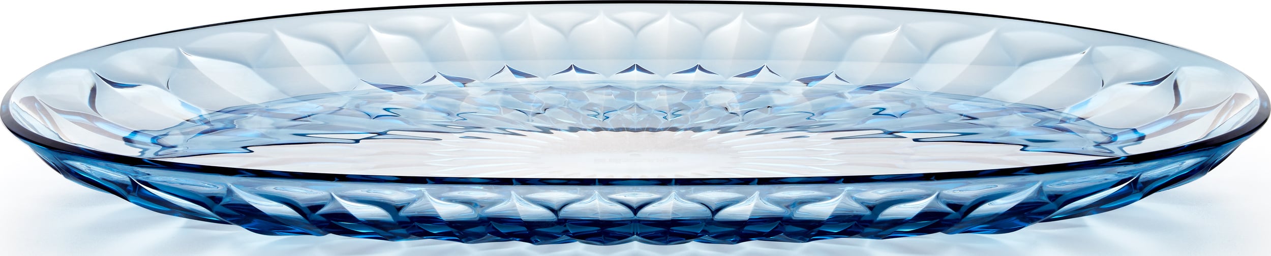 Vanity Serviertablett 45 cm oval blau