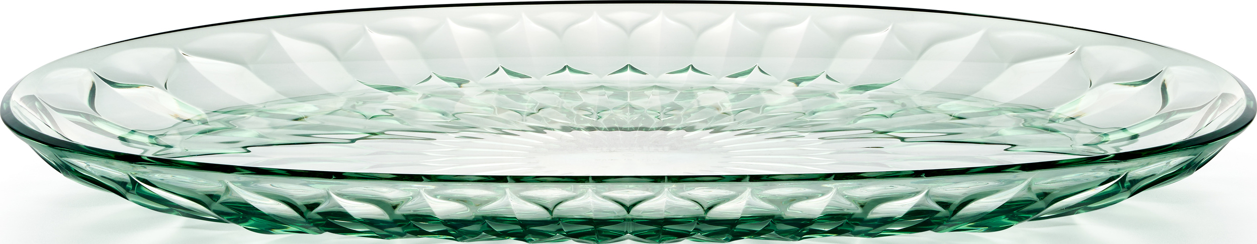 Vanity Serviertablett 45 cm oval grün