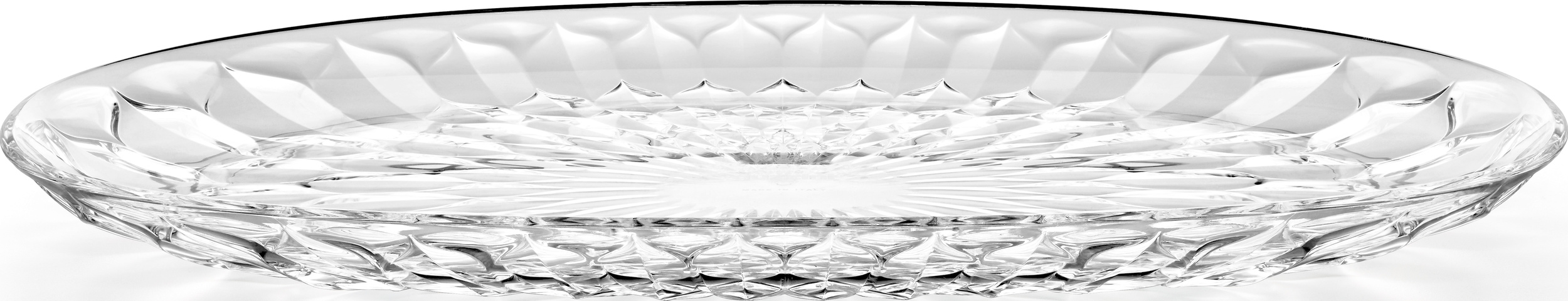 Vanity Serviertablett 45 cm oval transparent