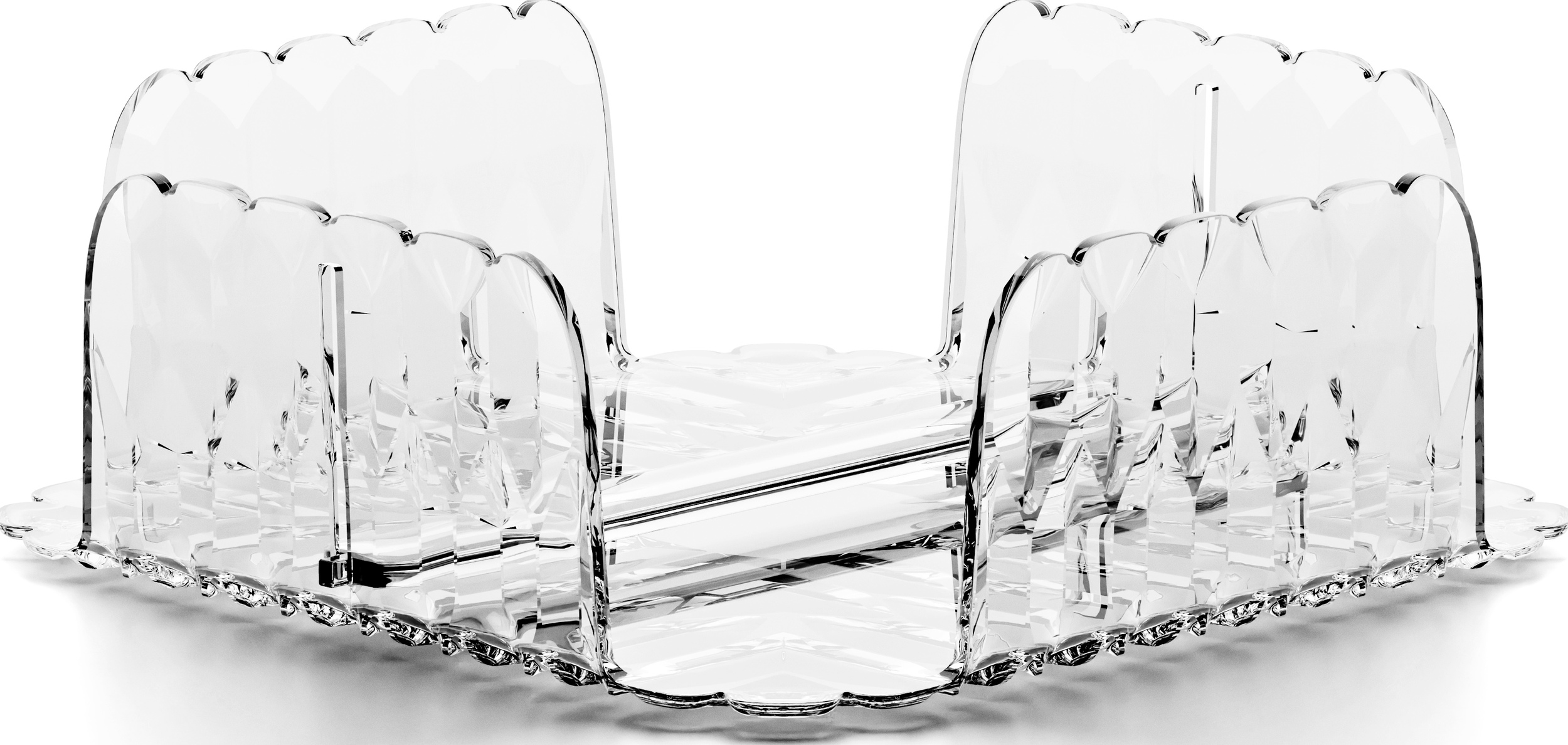 Vanity Serviettenhalter 20 x 20 cm transparent