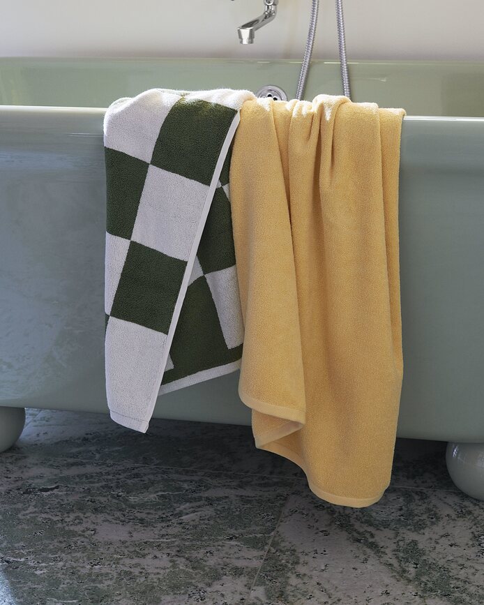 Alfombra de Baño Check, 50 x 90 cm, celeste