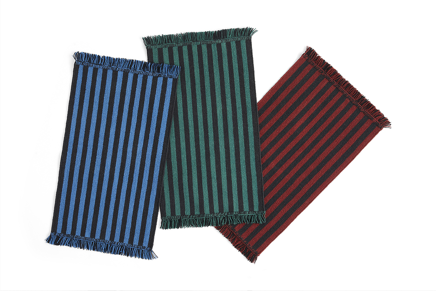 Alfombra de Pasillo Stripes and Stripes, 52 x 95 cm, verde y negro