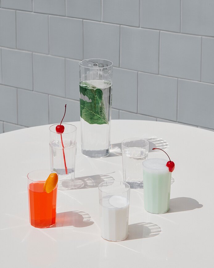 Angle Verres 13 cm, Lot de 4