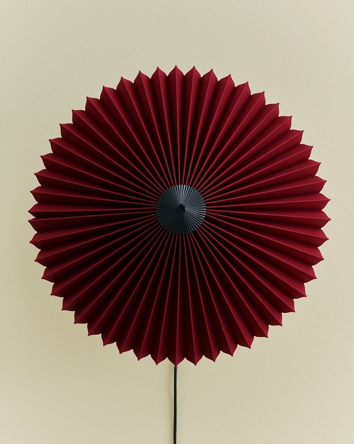 Aplique de pared Matin, 30 cm, rojo oscuro