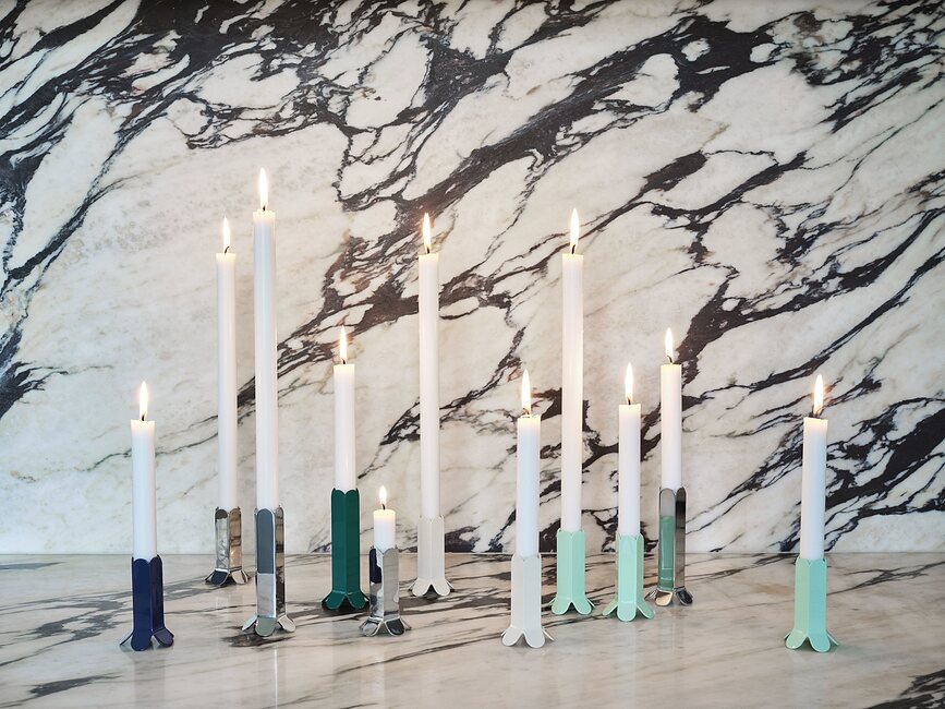 Arcs Κηροπήγιο για κλασικό κερί, L, κόκκινο