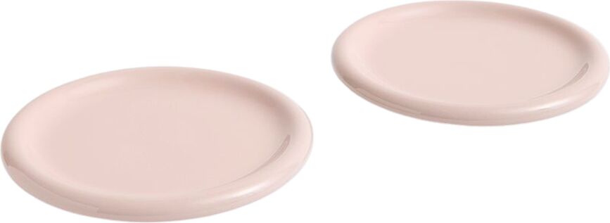 Assiettes plates Barro 24 cm, roses, lot de 2