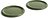 Assiettes plates Barro 24 cm, vertes, lot de 2