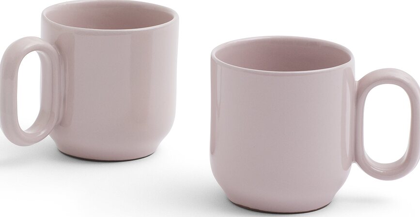 Barro Tasses, roses, Lot de 2