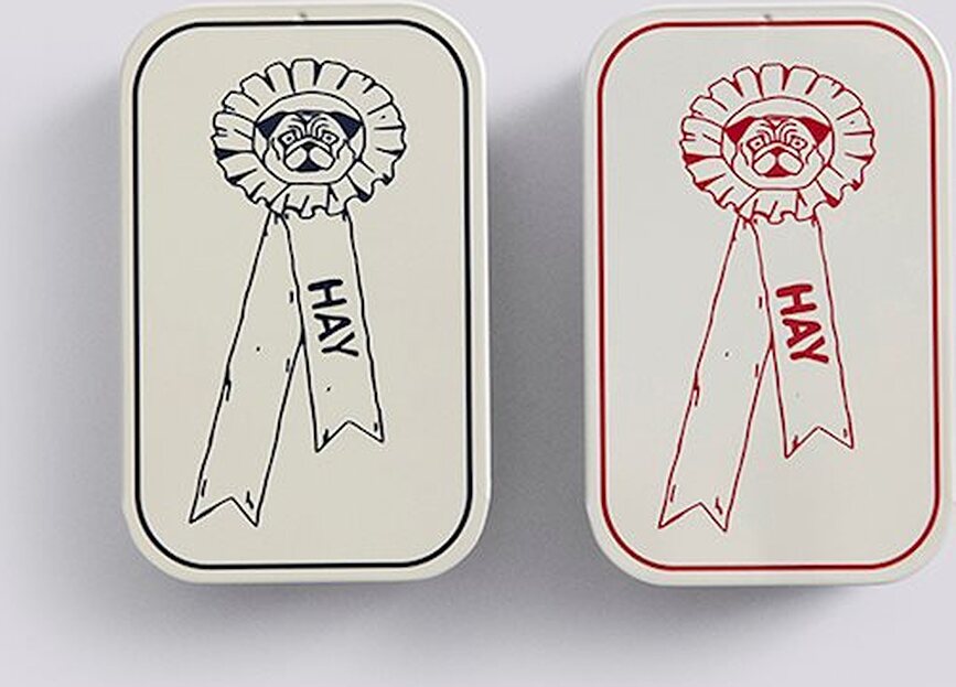 Boîte à friandises pour chien Hay S, bleu-blanc