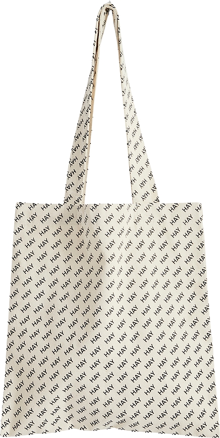 Bolsa Hay Logo Tote, beige y negra