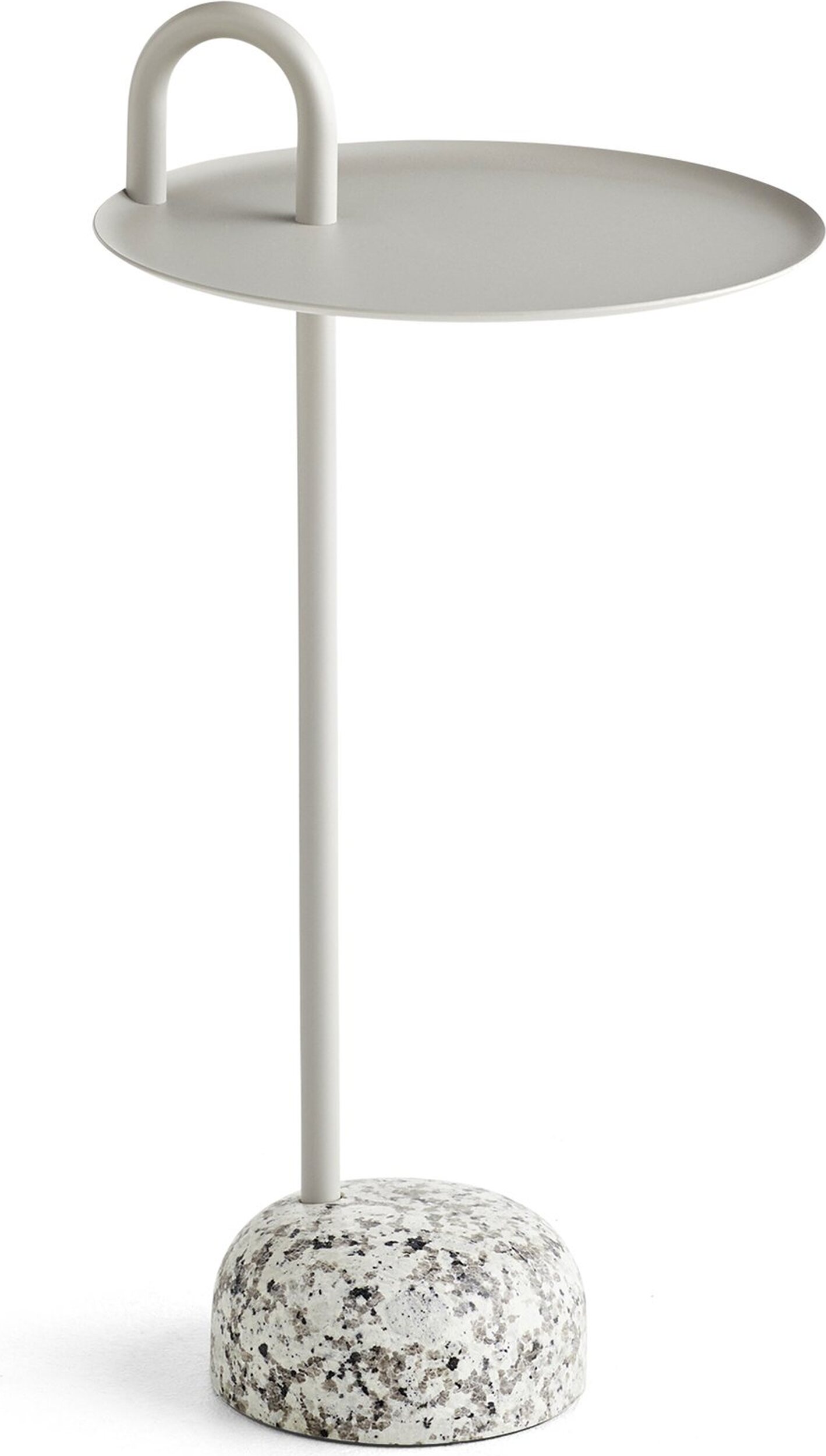 Bowler Beistelltisch 36 cm beige mit Granitbasis