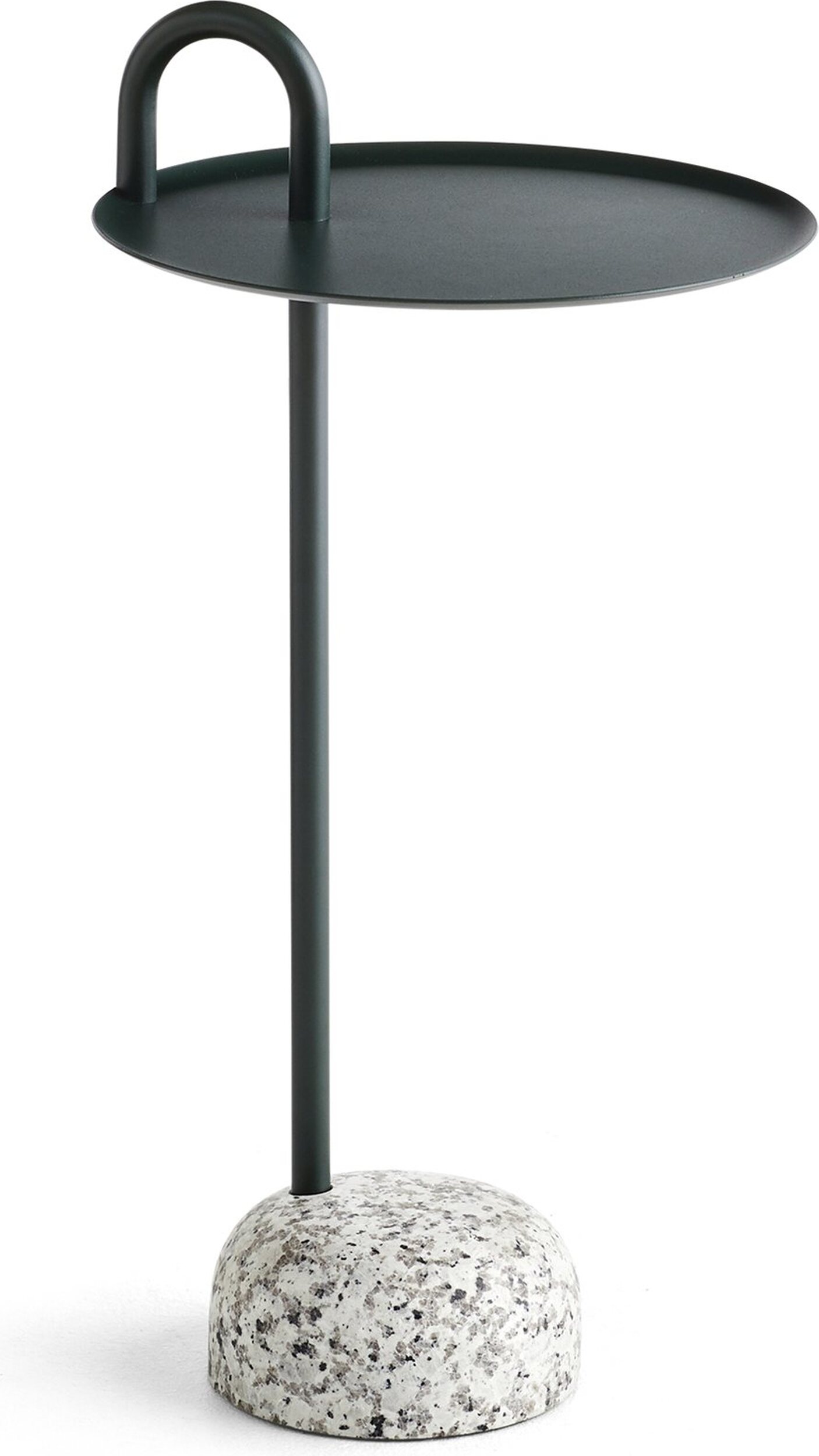 Bowler Beistelltisch 36 cm grün mit Granitbasis