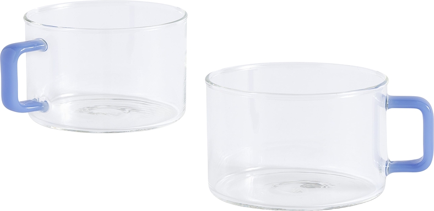 Brew Tasses basses, bleu clair, Lot de 2