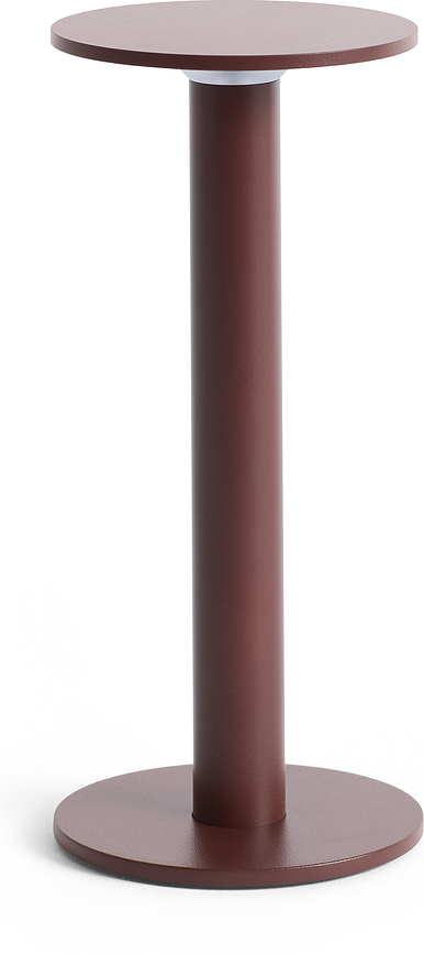 Brezžična namizna svetilka Host 22 cm, temno rdeča