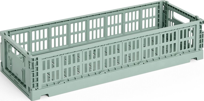 Caja de almacenamiento Hay Colour Crate Mini Oblong, verde salvia