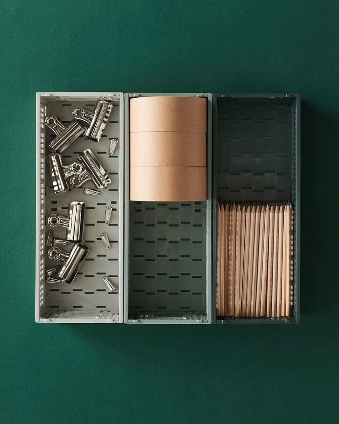 Caja de Almacenamiento Hay Colour Crate Mini Oblong, burdeos