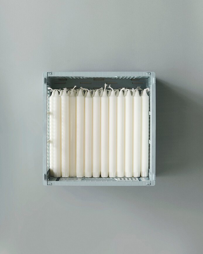 Caja de Almacenamiento Hay Colour Crate Square M, amarillo claro