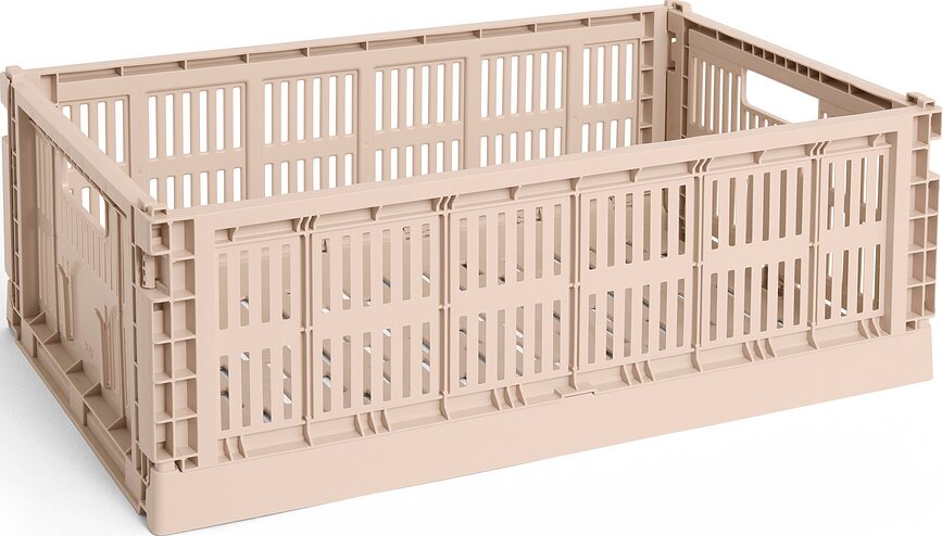 Caja de Almacenamiento Plegable Colour Crate, talla L, rosa empolvado