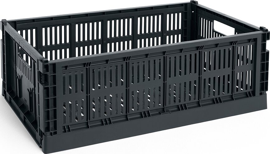 Caja Hay Colour Crate, talla L, color carbón