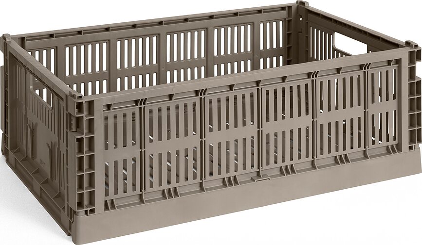 Caja Hay Colour Crate, talla L, color topo