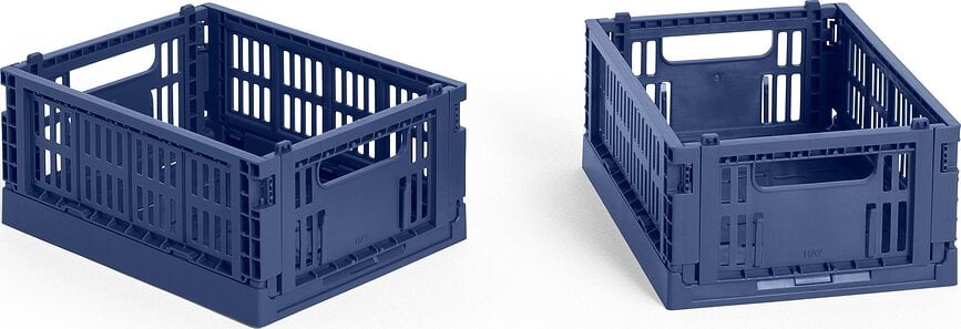 Cajas de Almacenamiento Hay Colour Crate Mini, azul marino, 2 unidades