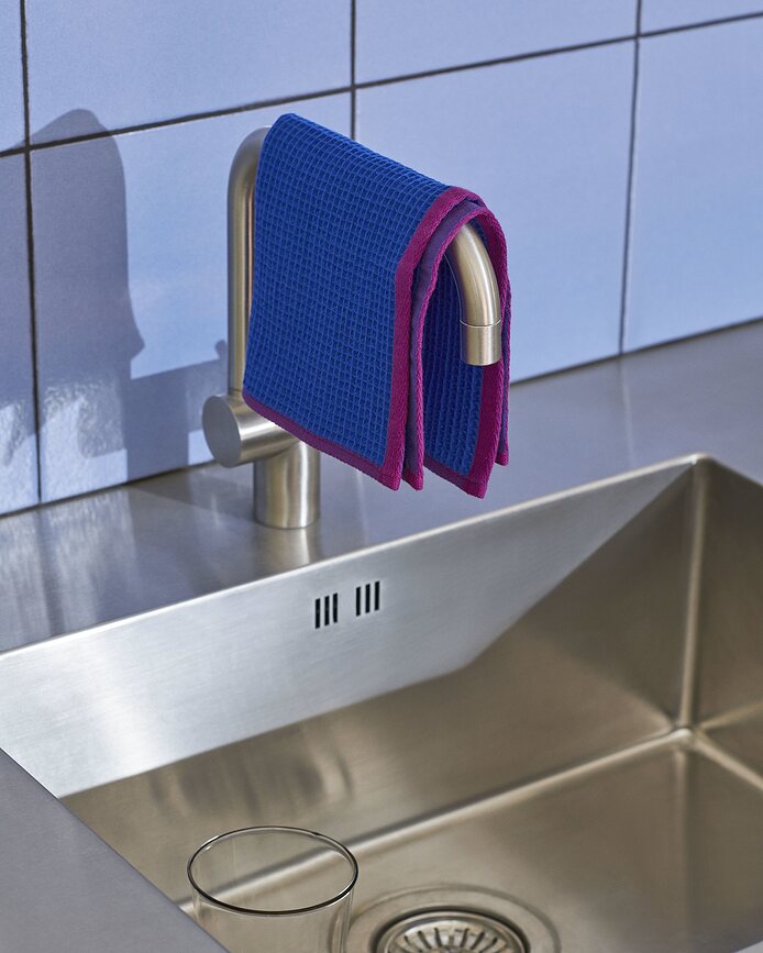 Canteen Torchons, bleu et marron, Lot de 2