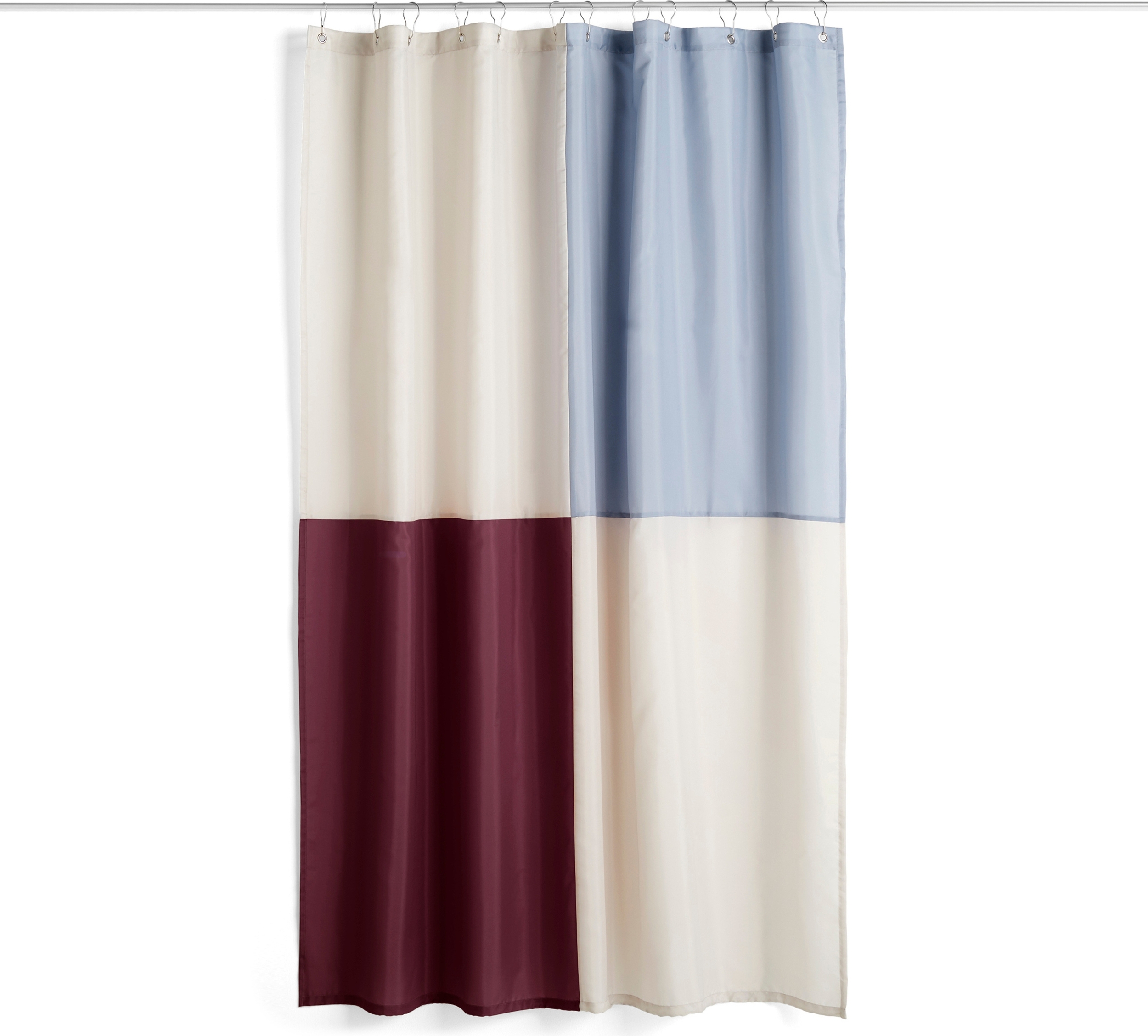 Check Duschvorhang bordeaux
