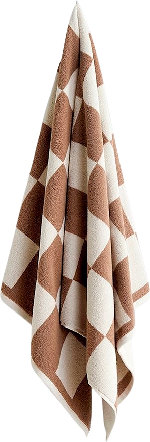 Check Organic Brisača, 70 x 136 cm, rjava