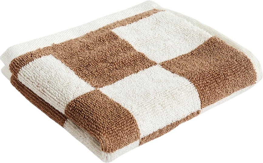 Check Organic Dishcloth 30 x 30 cm, brown