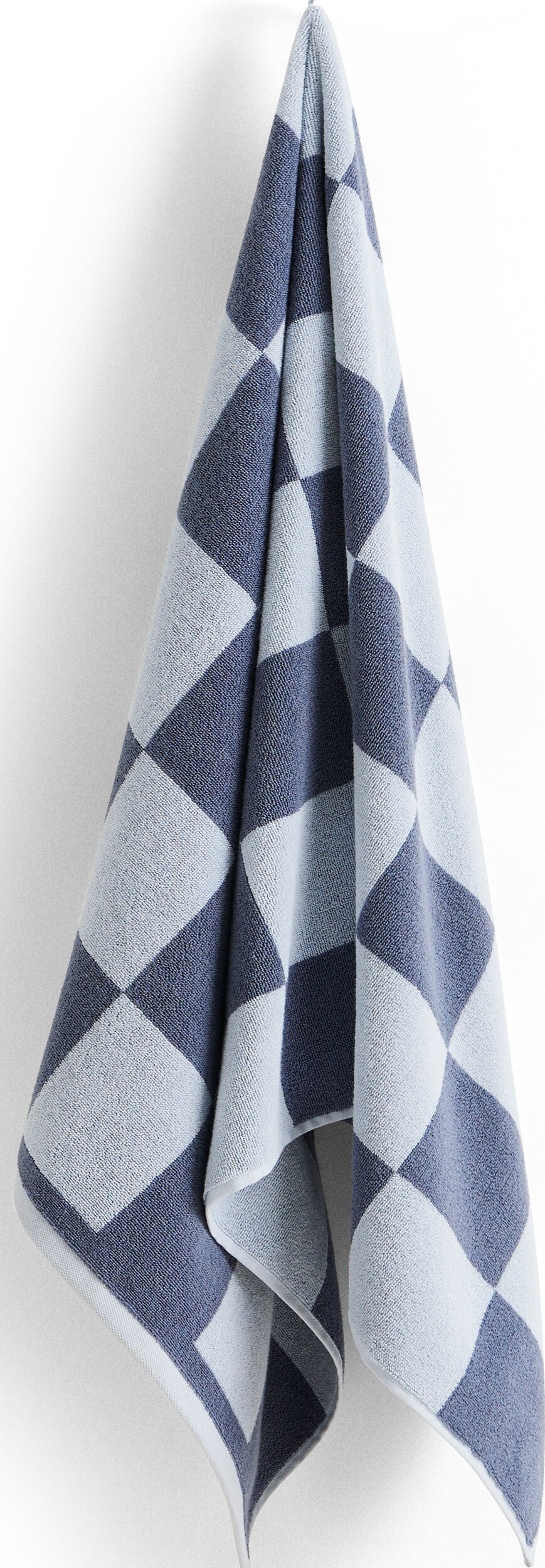 Check Organic Handtuch 70 x 136 cm, blau