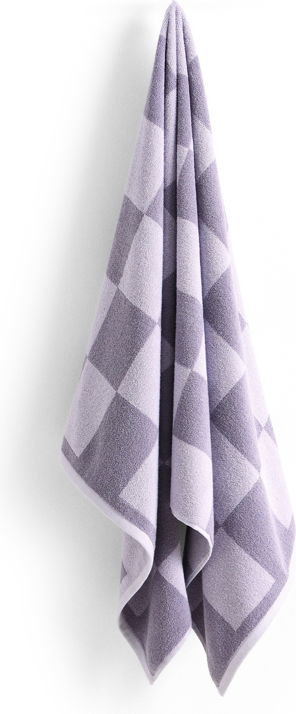 Check Organic Handtuch 70 x 136 cm, lavendelfarben