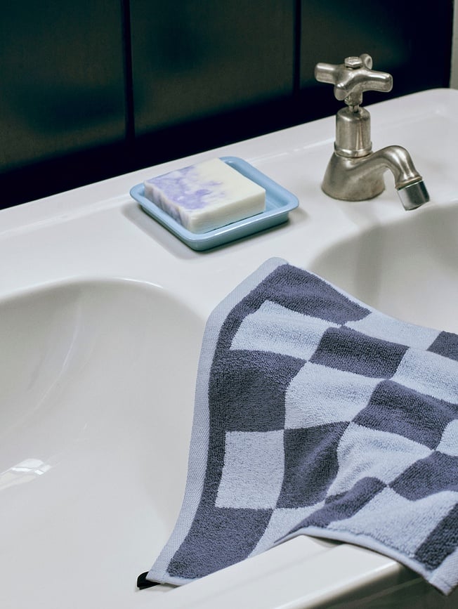 Check Organic Kuhinjska Krpa svijetloplava 30 x 30 cm