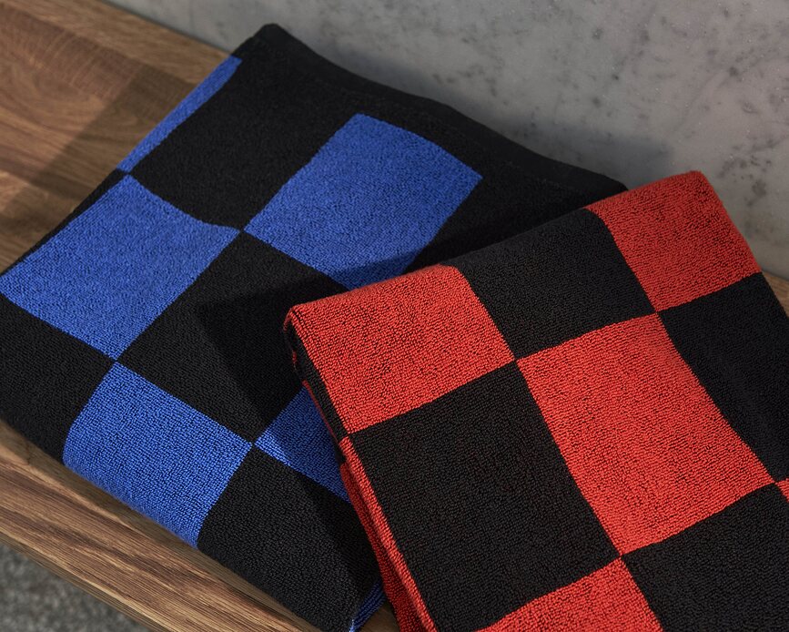 Check Serviette de Bain 70 x 136 cm, café