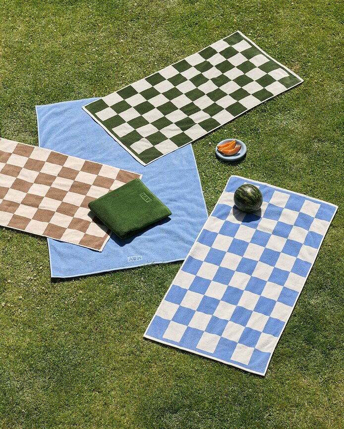 Check Serviette de Bain 70 x 136 cm, café