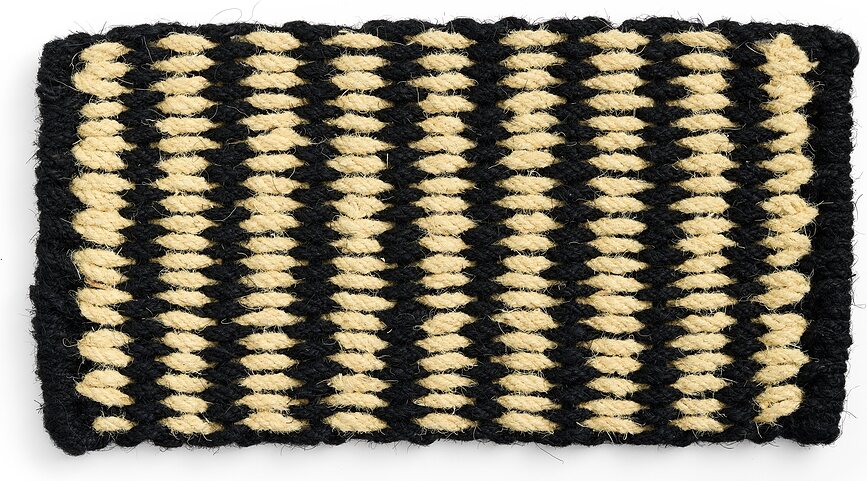 Coco Stripe Paillasson, noir et beige