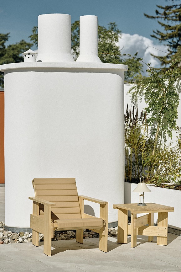 Cojín acolchado para sillón Crate, gris