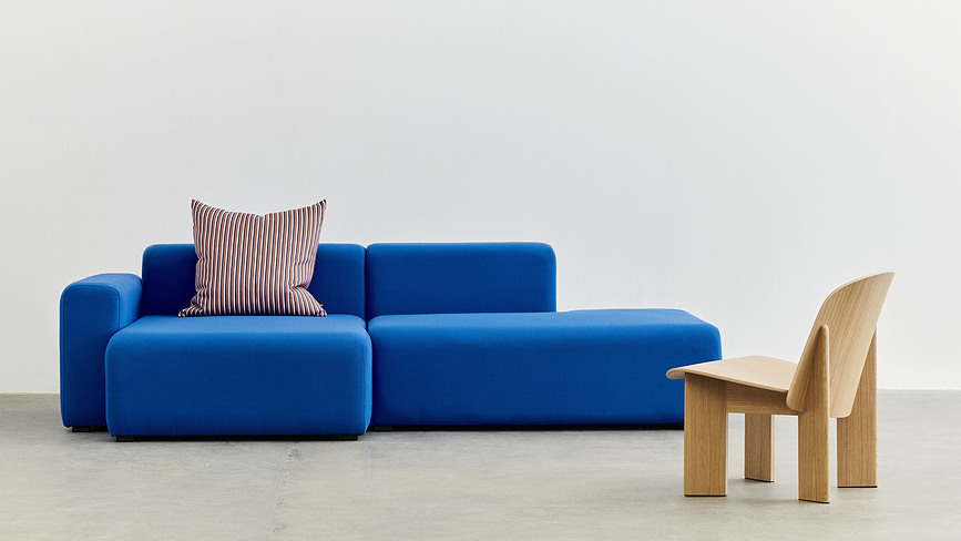 Cojín decorativo Ribbon, rojo y azul