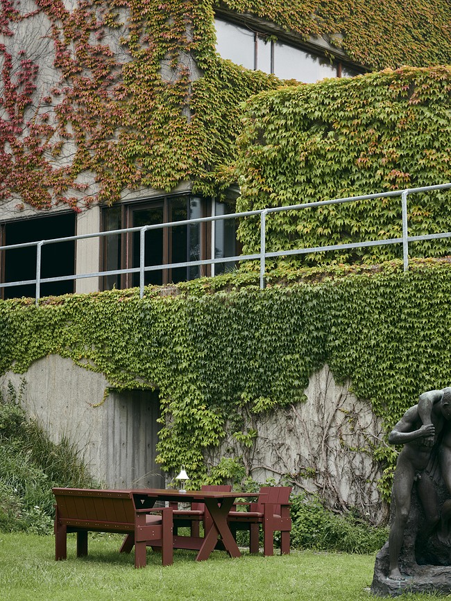 Cojín para banco de jardín Crate, gris